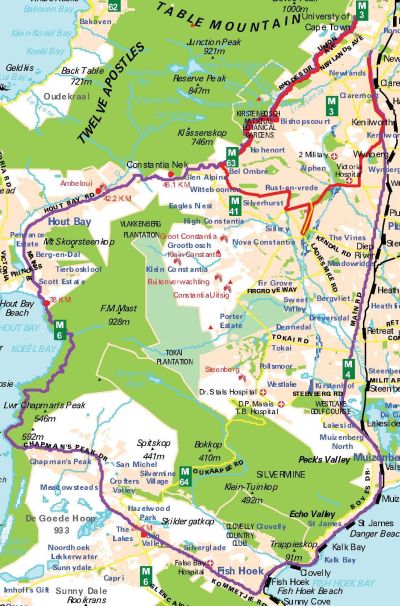 boston marathon course profile. Two Oceans Marathon Route Map